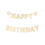 Gold Stars Happy Birthday Bunting, thumbnail 2 of 2