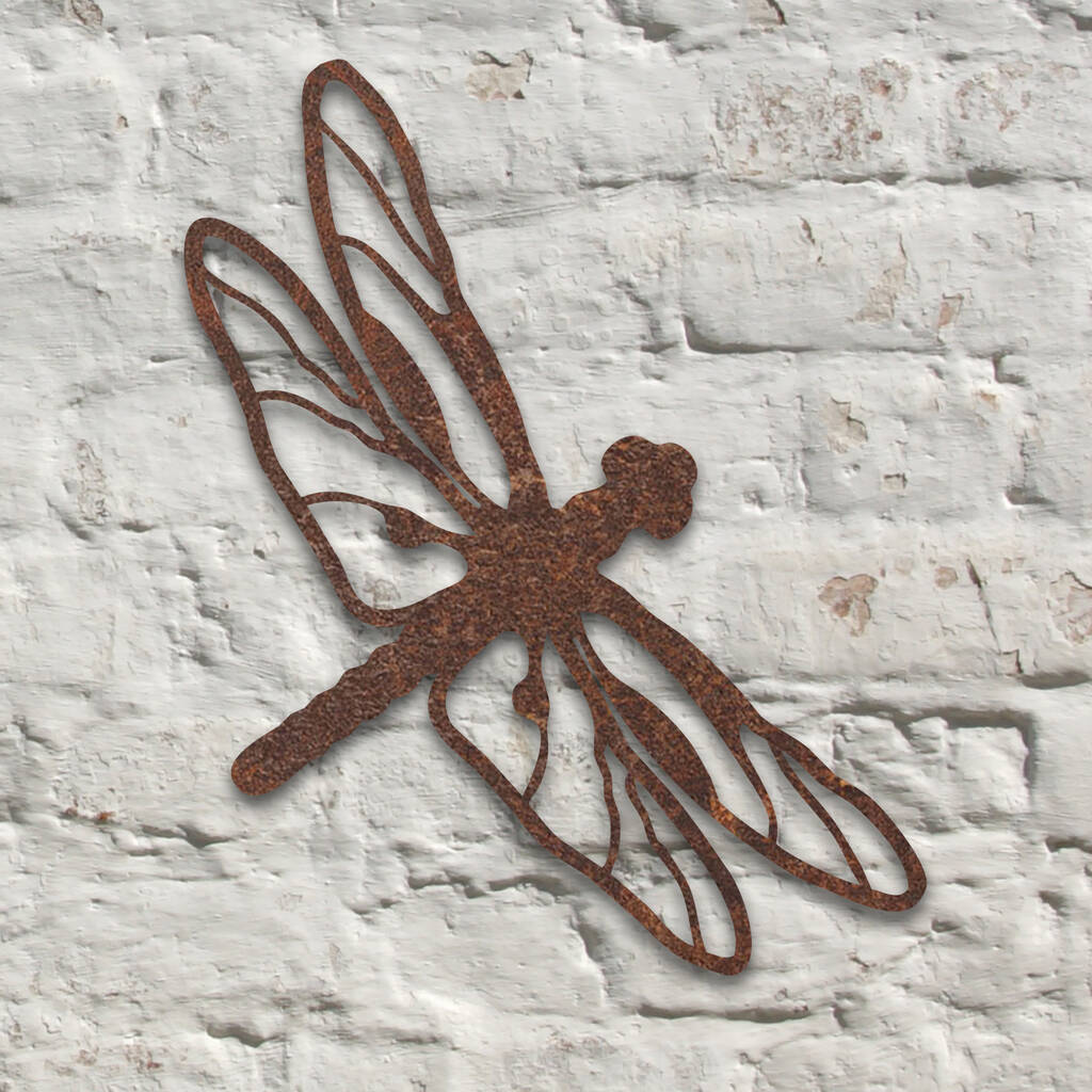 Metal Dragonfly Garden Sculpture Wall Art