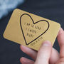 Personalised 'I Swiped Right' Online Dating Wallet Card, thumbnail 1 of 8