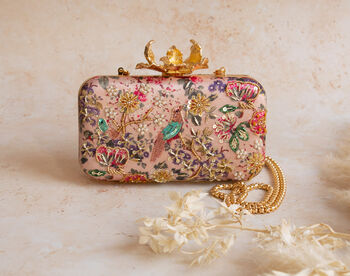 Mumbai Dreams Nude Pink Clutch, 3 of 4