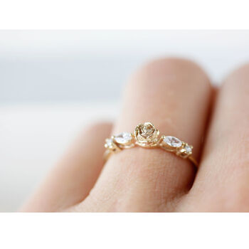 Rose And Diamonds Ring Gold/Rose Gold/White Gold, 7 of 11