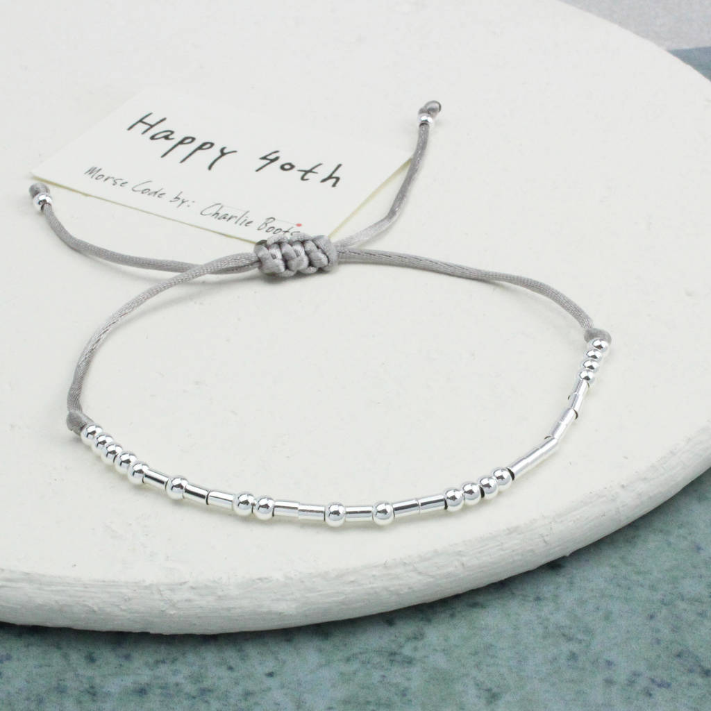 Happy 40th Morse Code Friendship Bracelet
