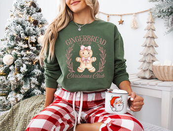 Gingerbread Girly Christmas Club Sweatshirt, 4 of 8