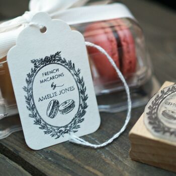 Macarons Personalised Rubber Stamp, 5 of 6