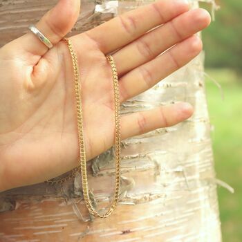 Flat Snake Bone Chain Clavicle Necklace Non Tarnish, 3 of 11