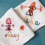 Personalised Children’s Drawing Embroidered Linen Napkins Gift, thumbnail 8 of 10