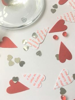 'I Love You' 'Marry Me' 'Be Mine' Heart Table Confetti, 4 of 4