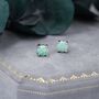 Mint Green Opal Stud Earrings, thumbnail 6 of 12