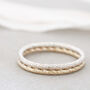 Faceted Band Ring. 9ct Gold Stackable Ring, thumbnail 2 of 6