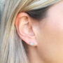Half Moon Stud Earrings, thumbnail 3 of 7