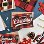 Red Gingham Foil Christmas Card Pack, thumbnail 4 of 5