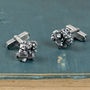 Mineral Solid Sterling Silver Cuff Links, thumbnail 2 of 5