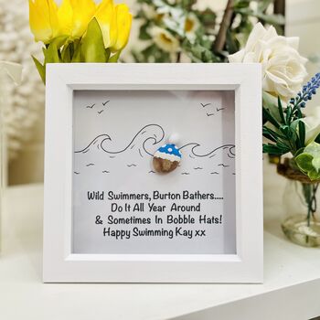 Personalised Wild Swimming Pebble Frame Birthday Gift, 2 of 8