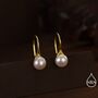 Genuine Freshwater Pearl Drop Hook Earrings, thumbnail 3 of 11