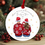 Our First Christmas As A Family Of Three – Personalised Acrylic Bauble Decoration, thumbnail 1 of 7