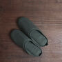 Japanese Linen Slippers Khaki Green, thumbnail 6 of 7