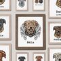 Personalised Bingley Terrier Dog Portrait Print With Flowers, thumbnail 6 of 10