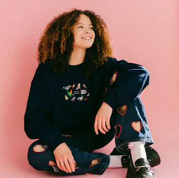 Always Peckish Embroidered Sweatshirt, 4 of 11