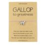 Gallop To Greatness Motivational Horse Wish Bracelet, thumbnail 2 of 4