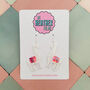 Llama Glitter Resin Earrings, thumbnail 1 of 4