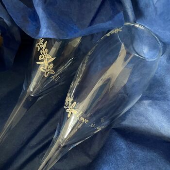 All You Need Is Love, Hand Engraved Champagne Flutes, 2 of 7