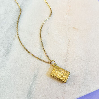 Custard Cream Biscuit Charm Necklace, 2 of 2