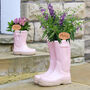 Personalised Pink Welly Boot Planters Gift Set, thumbnail 1 of 11