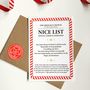 Official Nice List Personalised Hanging Decoration, thumbnail 6 of 8
