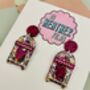 Jukebox Glitter Resin Earrings, thumbnail 3 of 4