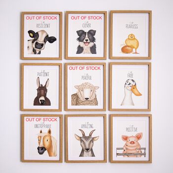 Children's Farm Animal Nursery Prints With Affirmations, 7 of 7