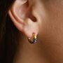 Surya Rainbow Huggie Hoop Earrings, thumbnail 1 of 4