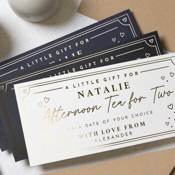 Personalised Afternoon Tea Gift Voucher For Her Or Mum, 3 of 9
