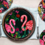 Exotic World Flamingo Bone China Plate In Midnight Blue Medium, thumbnail 2 of 4
