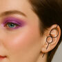 Gold Plated Sterling Silver Double Circle Ear Cuff, thumbnail 8 of 9