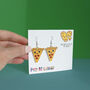You Have A Pizza My Heart Earrings, thumbnail 4 of 6
