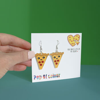 You Have A Pizza My Heart Earrings, 4 of 6