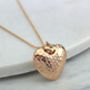 Personalised Hammered Heart Necklace, thumbnail 2 of 5