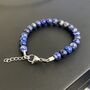 Mens Bracelet, Lapis Lazuli Blue Bracelet For Men, thumbnail 7 of 8