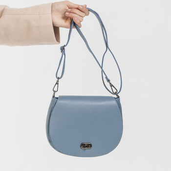Denim Blue Saddlebag Handbag, 5 of 12