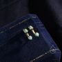 Aqua Green Opal Droplet Ear Jacket In Sterling Silver, thumbnail 4 of 9