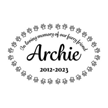 Personalised Oak Pet Urn – Perfect Cat Urn With Paw Print Pattern, 3 of 5