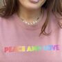 Peace And Love Sweatshirt, thumbnail 1 of 2