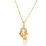 Gold Plated Q Initial Necklace With Mother Of Pearl, thumbnail 2 of 6