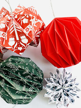 Fold Your Own Origami Urchin Baubles, 2 of 12