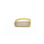 Sustainable 18 K Gold Vermeil Rainbow Moonstone Ring, thumbnail 3 of 5