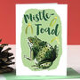 Mistle Toad Funny Christmas Card, thumbnail 1 of 5