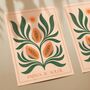 Papaya Au Soleil, Boho Fruit Art Print Botanical Celestial Sun Poster, thumbnail 2 of 3