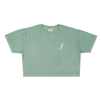 Women's Hoy Downtown Organic Crop T Shirt Dusty Cactus, 2 of 6