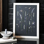 A3 Pressed Flower Art – Nightfall Botanical Arrangement In Sand Frame, thumbnail 1 of 7