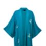 Origami And Hokusai Wave Embroidered Deep Teal Long Kimono, thumbnail 11 of 12